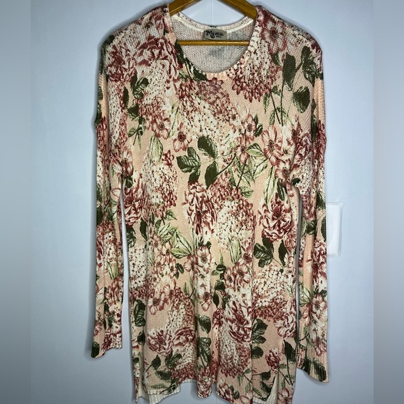 Show Me Your Mumu Bonfire Sweater Hydrangea Blooms Knit Small - Picture 1 of 6